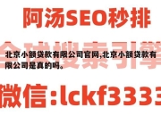 北京小额贷款有限公司官网,北京小额贷款有限公司是真的吗。