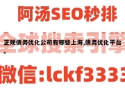 正规债务优化公司有哪些上海,债务优化平台。