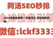 2024首套房利率一览表河北,河北购房利率。