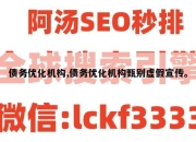 债务优化机构,债务优化机构甄别虚假宣传。