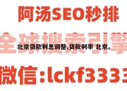 北京贷款利息调整,贷款利率 北京。
