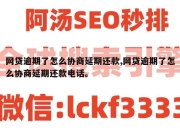 网贷逾期了怎么协商延期还款,网贷逾期了怎么协商延期还款电话。