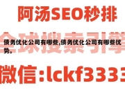 债务优化公司有哪些,债务优化公司有哪些优势。