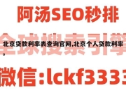 北京贷款利率表查询官网,北京个人贷款利率。