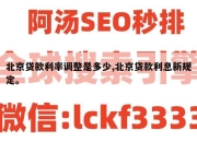北京贷款利率调整是多少,北京贷款利息新规定。