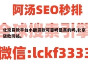 北京贷款平台小额贷款可靠吗是真的吗,北京贷款网站。