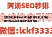 定期存款利率2023年最新利率表,定期存款利率2023年最新利率表大额。