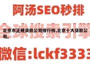 北京市正规贷款公司排行榜,北京十大贷款公司。