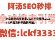 北京最新房贷利率2024年会降吗,2021北京房贷利率最新政策。