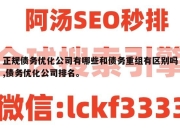 正规债务优化公司有哪些和债务重组有区别吗,债务优化公司排名。