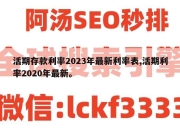 活期存款利率2023年最新利率表,活期利率2020年最新。