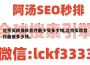 北京买房贷款首付最少交多少钱,北京买房首付最低多少钱。