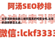 北京贷款微信群二维码是真的吗安全吗,北京的贷款群怎么进。