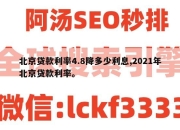 北京贷款利率4.8降多少利息,2021年北京贷款利率。