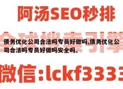 债务优化公司合法吗专员好做吗,债务优化公司合法吗专员好做吗安全吗。