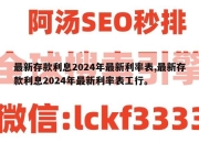 最新存款利息2024年最新利率表,最新存款利息2024年最新利率表工行。