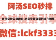 北京贷款公司地址,北京贷款公司地址在哪里。