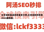 北京贷款基准利率是多少啊,北京贷款利率表2021最新版。