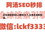 北京贷款利率4.8降多少了,北京市贷款利率。