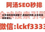 北京贷款利率调整了,原来的利率,北京房贷利率变化。
